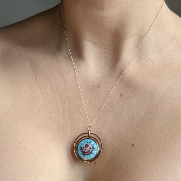 BIRKS Rare Pendant Watch Necklace 1942 - Picture 2 of 6